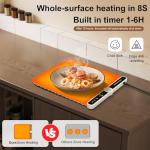 Portable Silicone Food Warming Mat with Temp Control