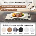 Portable Silicone Food Warming Mat with Temp Control
