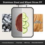 Stainless Steel Scratch-Resistant Cutting Board, 15"x11