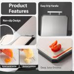 Stainless Steel Scratch-Resistant Cutting Board, 15"x11
