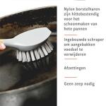 Bamboo Handle Scrub Brush for Cast Iron Cookware