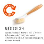 Bamboo Handle Scrub Brush for Cast Iron Cookware