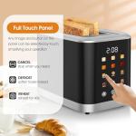 Touch Screen 2-Slice Toaster with Timer & Settings