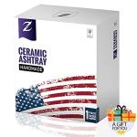 Windproof Ceramic Ashtray with Lid for Smokers