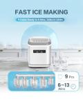 Portable Ice Maker with 2 Sizes - 9 Ice Cubes