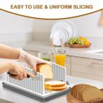 Adjustable Bread Slicer with Crumb Tray