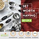 Stainless Steel Magnetic Measuring Spoons Set of 8