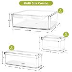 Stackable Clear Organizer Bins for Kitchen Storage