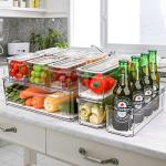 Stackable Clear Organizer Bins for Kitchen Storage