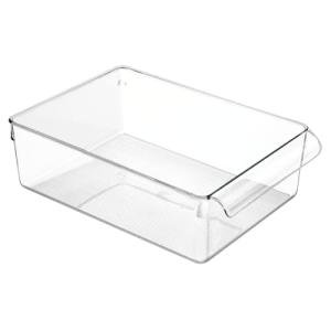 Clear Fridge and Freezer Organizer Bin with Handle