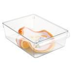 Clear Fridge and Freezer Organizer Bin with Handle