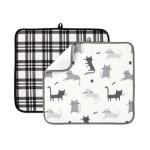 FreshMint Absorbent Dish Drying Mats Set, 2 Pack