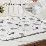 FreshMint Absorbent Dish Drying Mats Set, 2 Pack