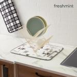 FreshMint Absorbent Dish Drying Mats Set, 2 Pack