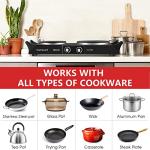 Techwood Electric Double Burner Hot Plate 1800W