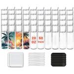 Kocdam 20oz Sublimation Tumblers with Lids and Straws