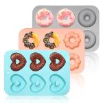Silicone Donut Pan Set - 3 Colorful Molds
