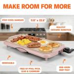 I-Keukenn 20" Electric Griddle with Non-Stick Surface