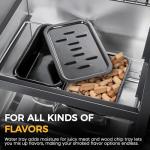 Black Electric Smoker with Built-in Meat Probe