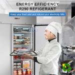 54" Stainless Steel 2-Door Upright Freezer