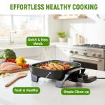 I-Keukenn 12"x9" Non-Stick Electric Skillet