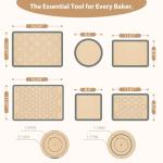 Set of 6 Non-Stick Silicone Baking Mats