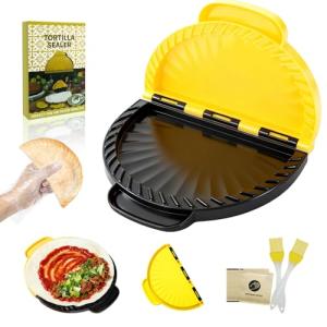 Tortilla Crimper Press with Brushes and Gloves