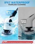 Cordless Electric Spin Scrubber with 10 Brush Heads