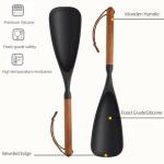 Silicone Spatula Spoon with Wooden Handle