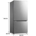 Midea 18.7 Cu. Ft. Stainless Bottom Freezer Refrigerator