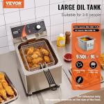 VEVOR 12Qt Electric Countertop Deep Fryer