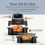 TEVOLUX 4-in-1 Portable Glass Air Fryer System