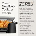 TEVOLUX 4-in-1 Portable Glass Air Fryer System