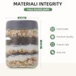 16 OZ Glass Meal Prep Jars - 4 Pack