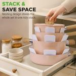 NutriChef 14-Piece Nonstick Ceramic Cookware Set