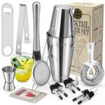 16-Piece Stainless Steel Cocktail Shaker Set