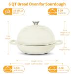 ONKO 6QT Enameled Cast Iron Dutch Oven