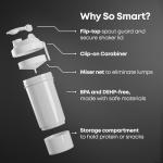 Smartshake O2GO ONE 800 ml Protein Shaker Bottle
