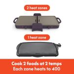 Bella Dual Temp 10"x20" Ceramic Griddle