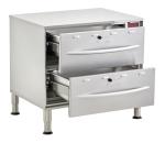 Stainless Steel Double Drawer Food Warmer 120V
