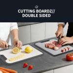Double-Sided Stainless Steel Cutting Board 16”x11”