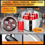 3-Quart Stainless Steel Pressure Cooker for Small Meals