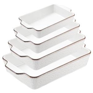 Ceramic Casserole Dish Set with Handles, 4-Piece