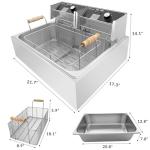 Large Capacity Electric Deep Fryer with Basket