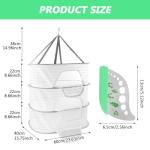 3-Layer Foldable Herb Drying Rack with Stripper