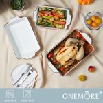 Ceramic Casserole Dish Set with Handles, 4-Piece