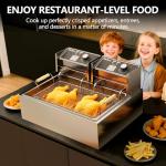 Large Capacity Electric Deep Fryer with Basket