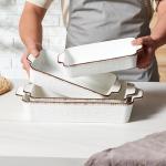 Ceramic Casserole Dish Set with Handles, 4-Piece