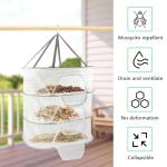3-Layer Foldable Herb Drying Rack with Stripper