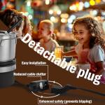 Electric Fondue Pot Set for 6 People